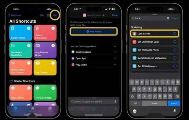 铜川苹果14锁屏维修店分享iPhone14升级iOS16.4后如何创建锁屏快捷方式 